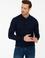 Lacivert Slim Fit Polo Yaka Basic Triko Kazak