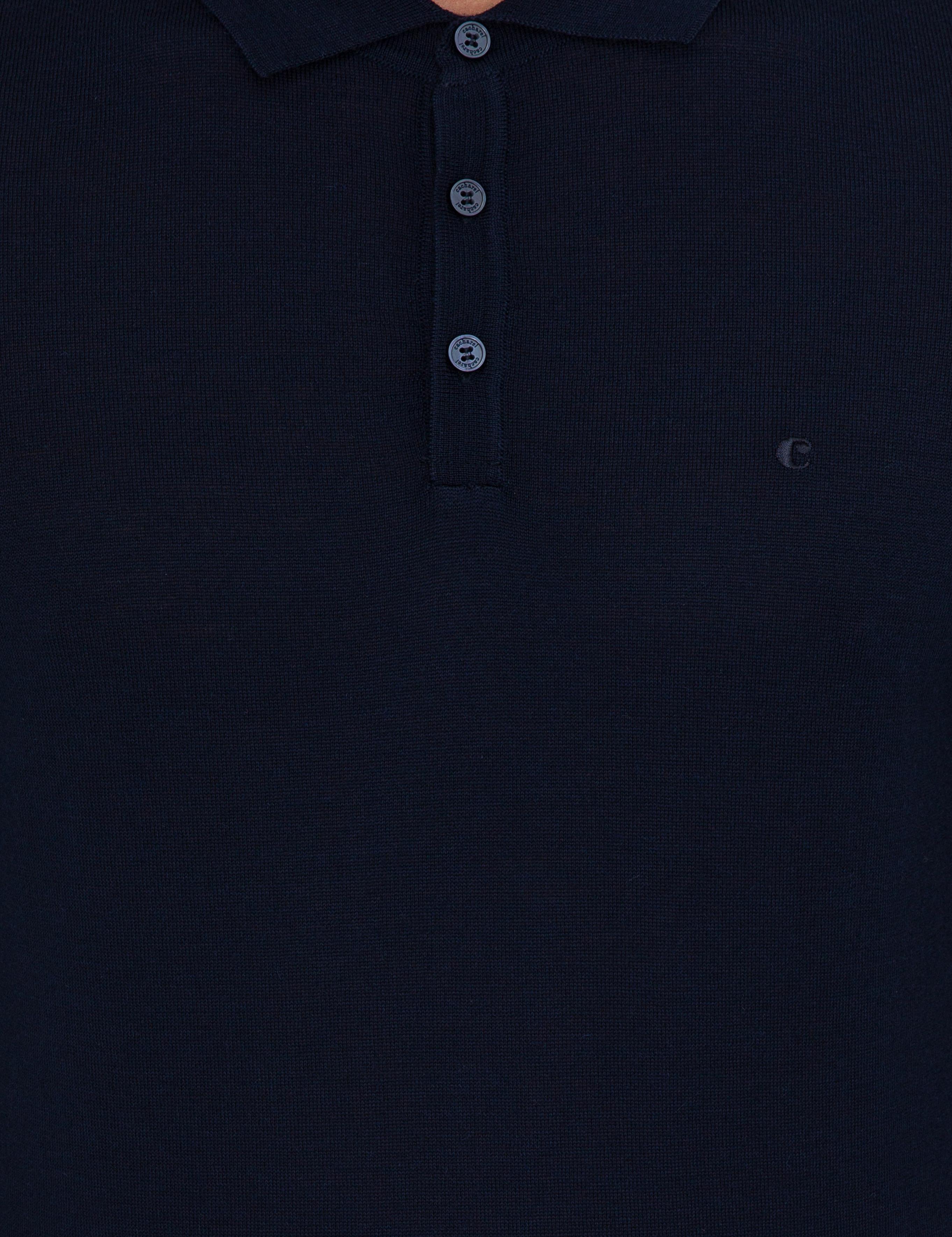 Lacivert Slim Fit Polo Yaka Basic Triko Kazak - 50237054012