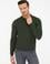 Haki Slim Fit Polo Yaka Basic Triko Kazak