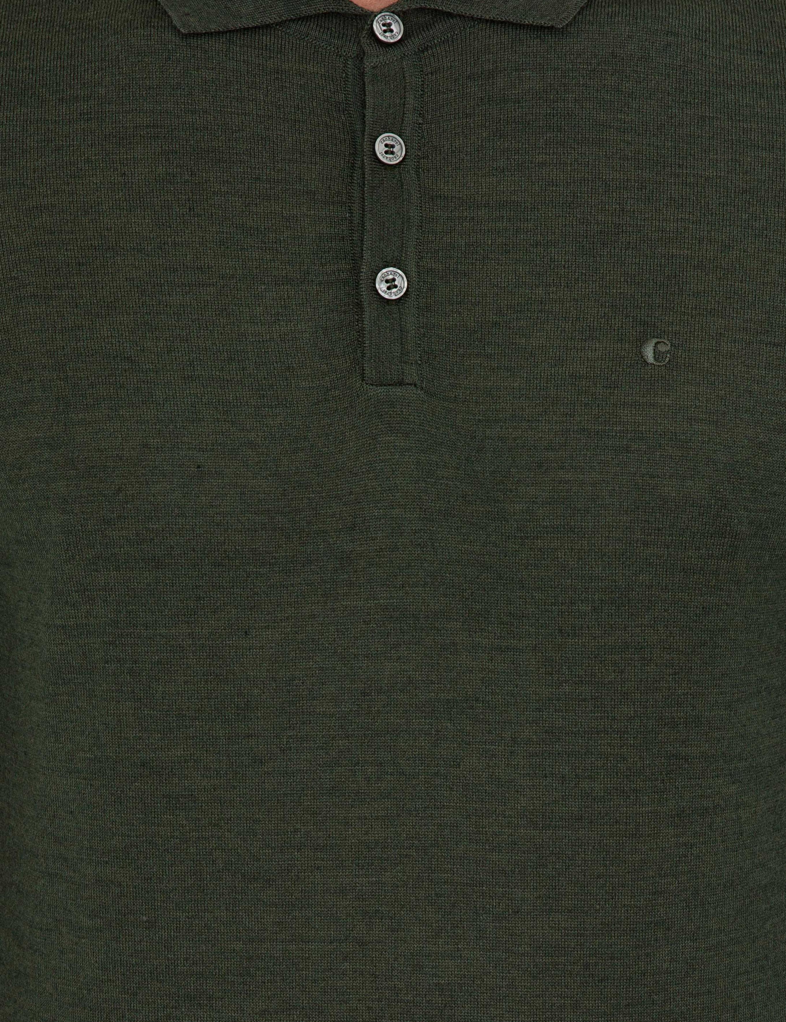 Haki Slim Fit Polo Yaka Basic Triko Kazak - 50237054067