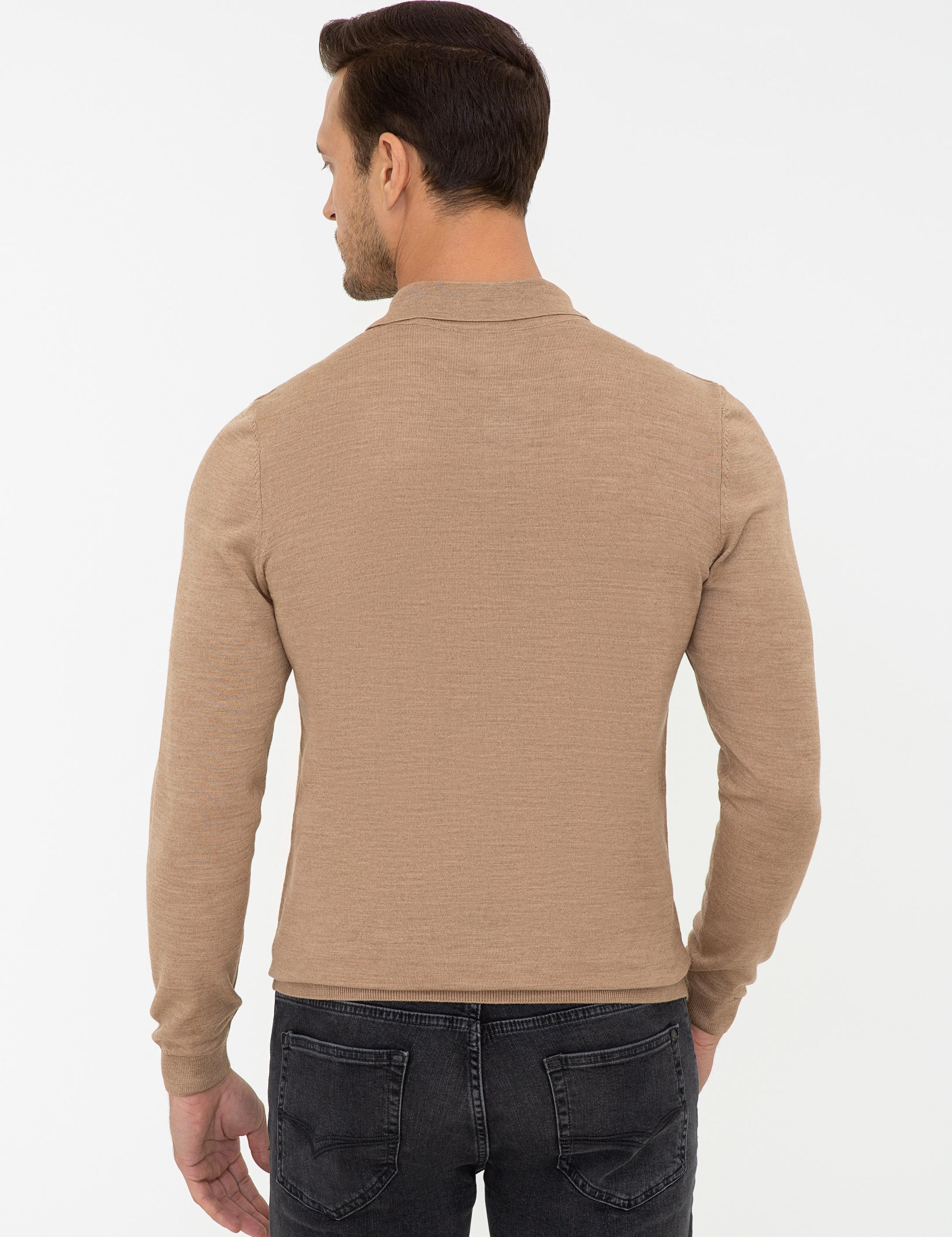 Camel Slim Fit Polo Yaka Basic Triko Kazak - 50237054076