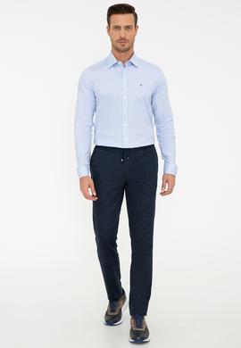 Lacivert Ekstra Slim Fit Klasik Pantolon