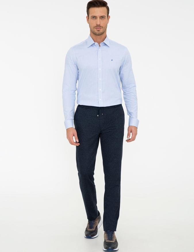 Lacivert Ekstra Slim Fit Klasik Pantolon