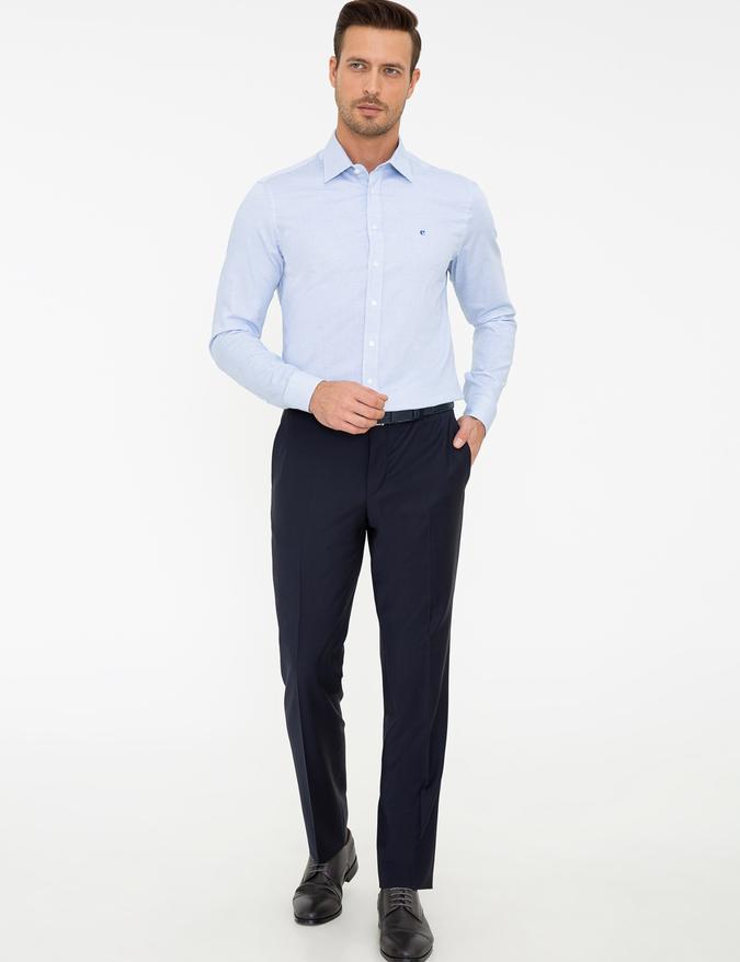 Lacivert Slim Fit Kumaş Pantolon