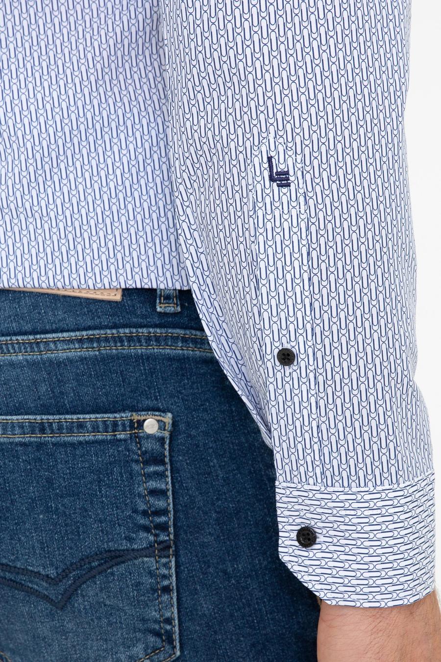 Lacivert Slim Fit Uzun Kollu Gömlek - 50238612022