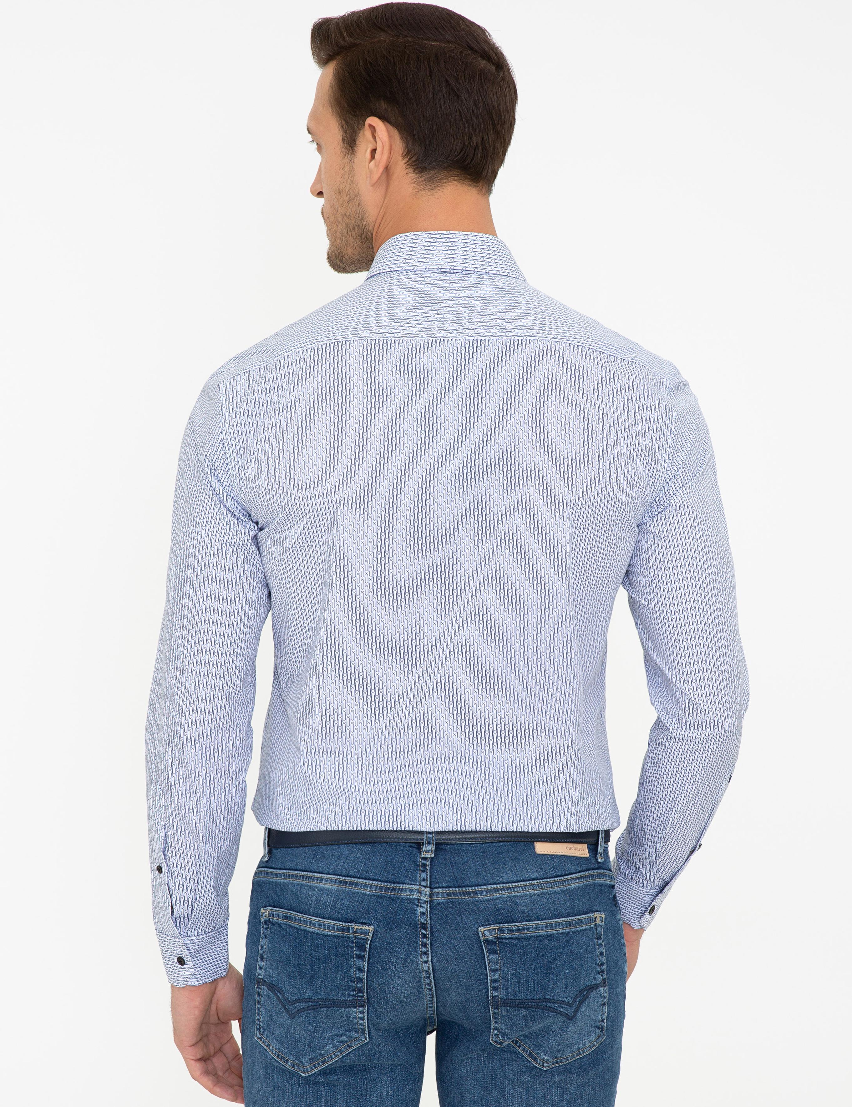 Lacivert Slim Fit Uzun Kollu Gömlek - 50238612022