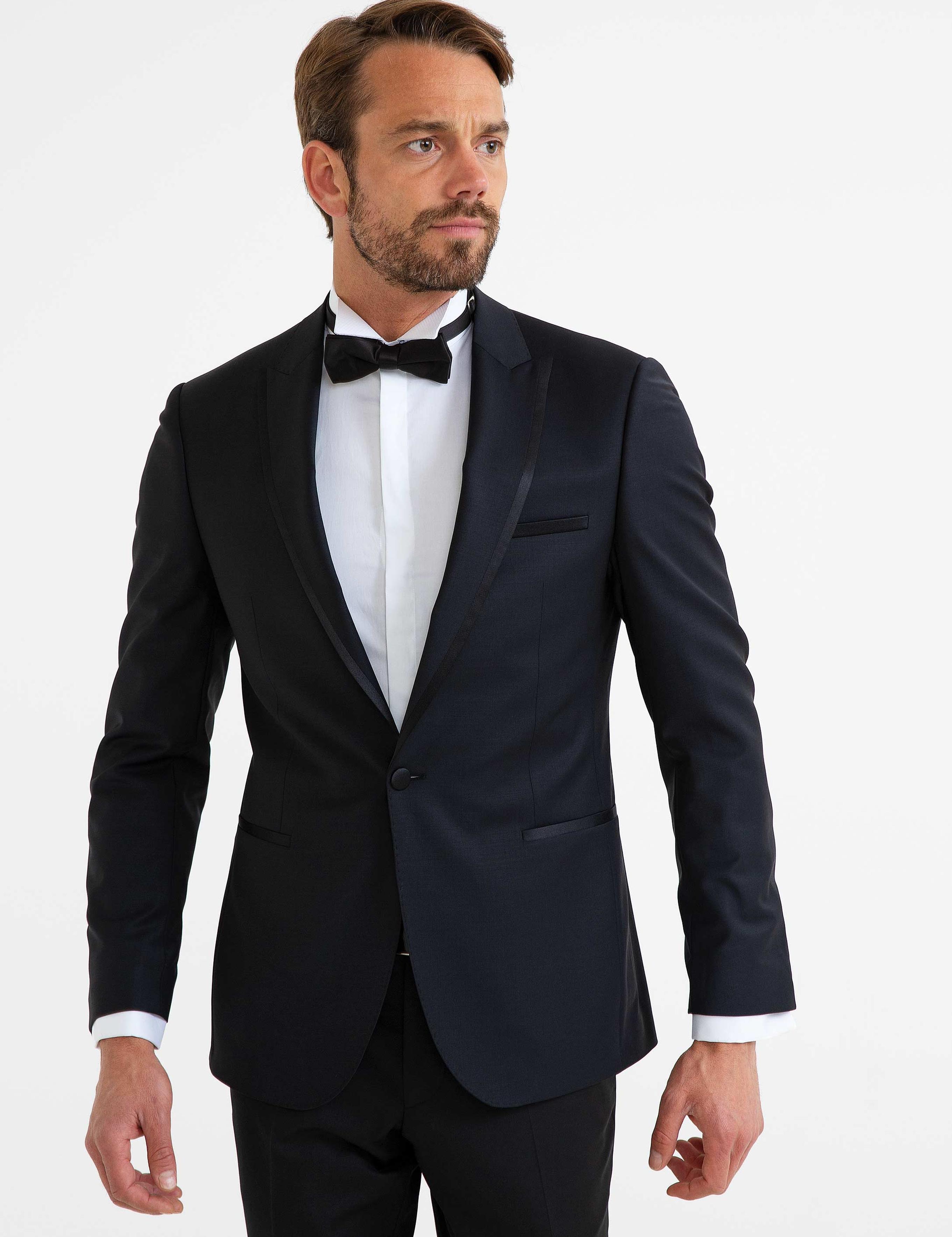 Siyah Slim Fit Smokin Ceket - 50189758005