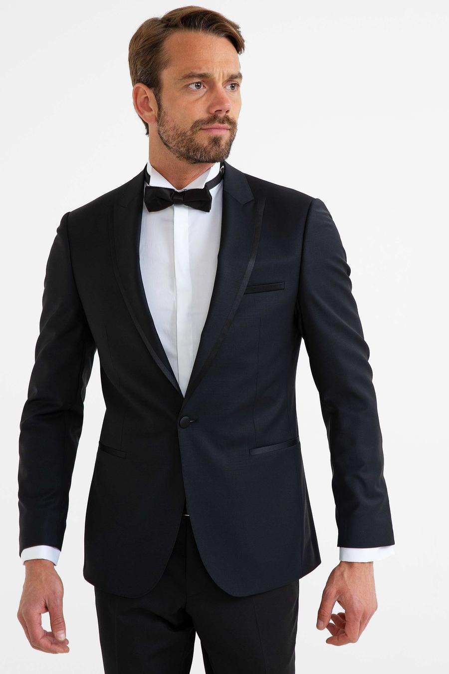 Siyah Slim Fit Smokin Ceket - 50189758005