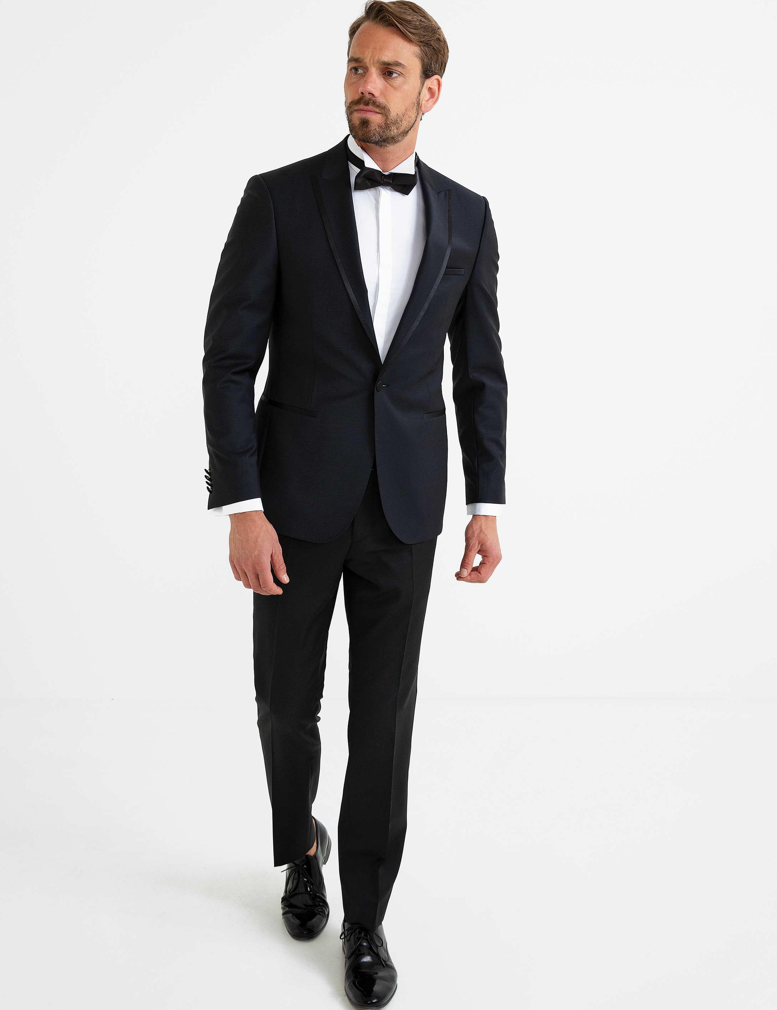 Siyah Slim Fit Smokin Ceket - 50189758005