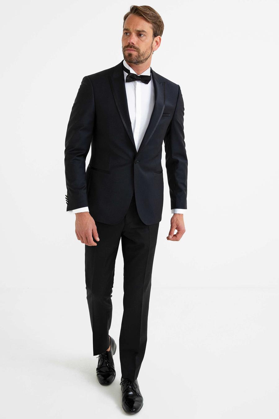 Siyah Slim Fit Smokin Ceket - 50189758005