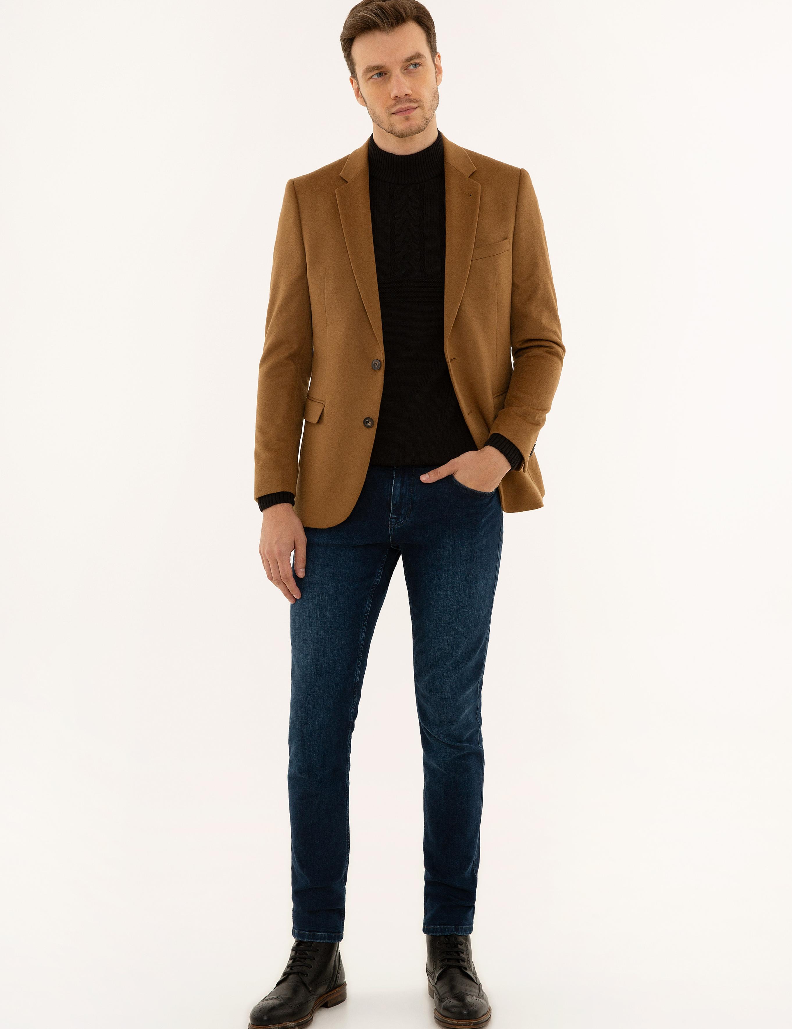 Camel Slim Fit Kaşmir Ceket - 50228444008