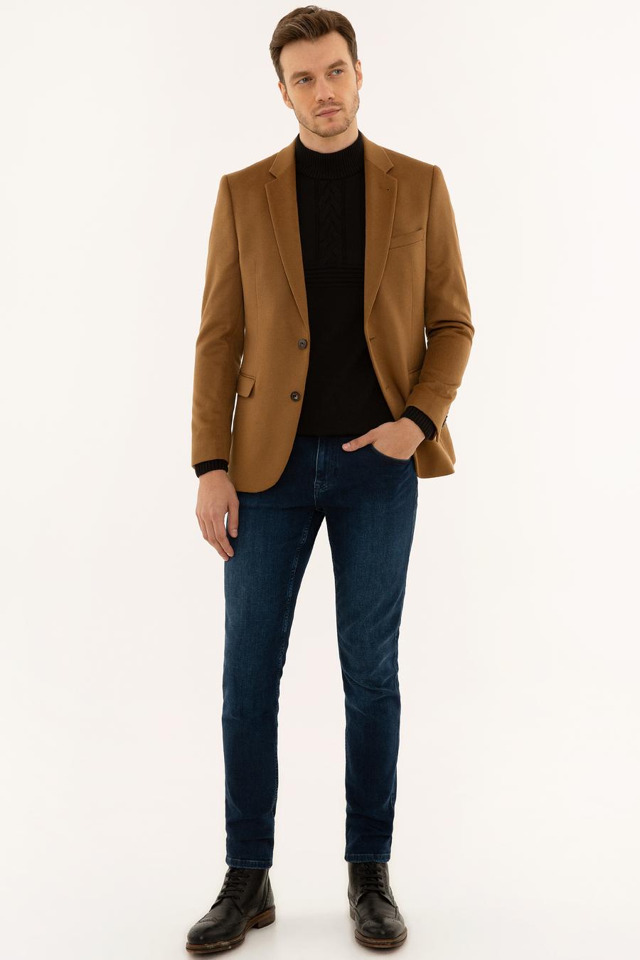 Camel Slim Fit Kaşmir Ceket - 50228444008