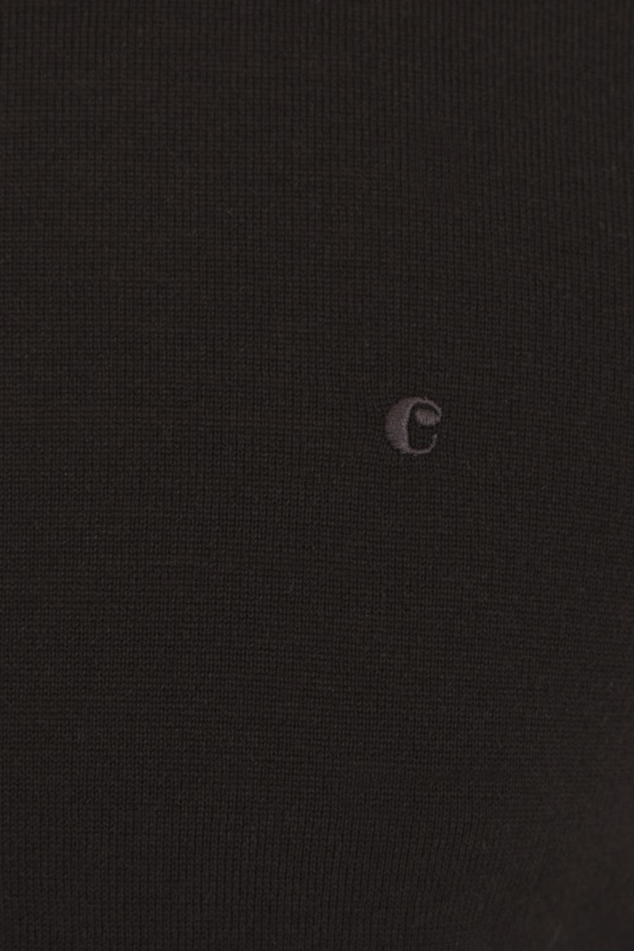 Koyu Kahverengi Slim Fit Bisiklet Yaka Basic Triko Kazak - 50230646062