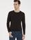 Koyu Kahverengi Slim Fit Bisiklet Yaka Basic Triko Kazak