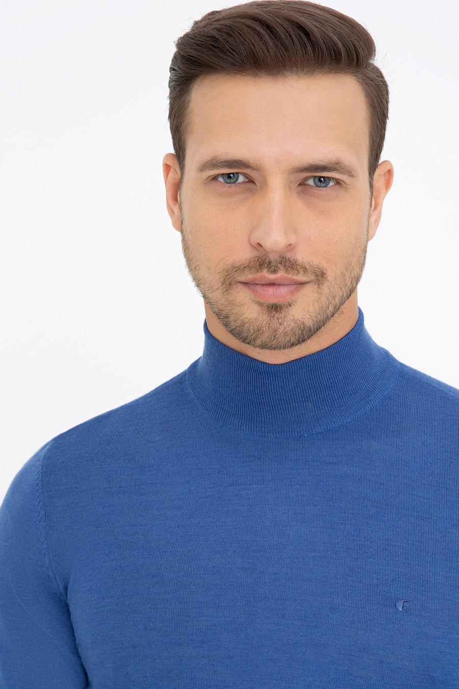 Mavi Regular Fit Yarım Balıkçı Basic Triko Kazak - 50237040218