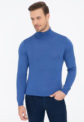 Mavi Regular Fit Yarım Balıkçı Basic Triko Kazak