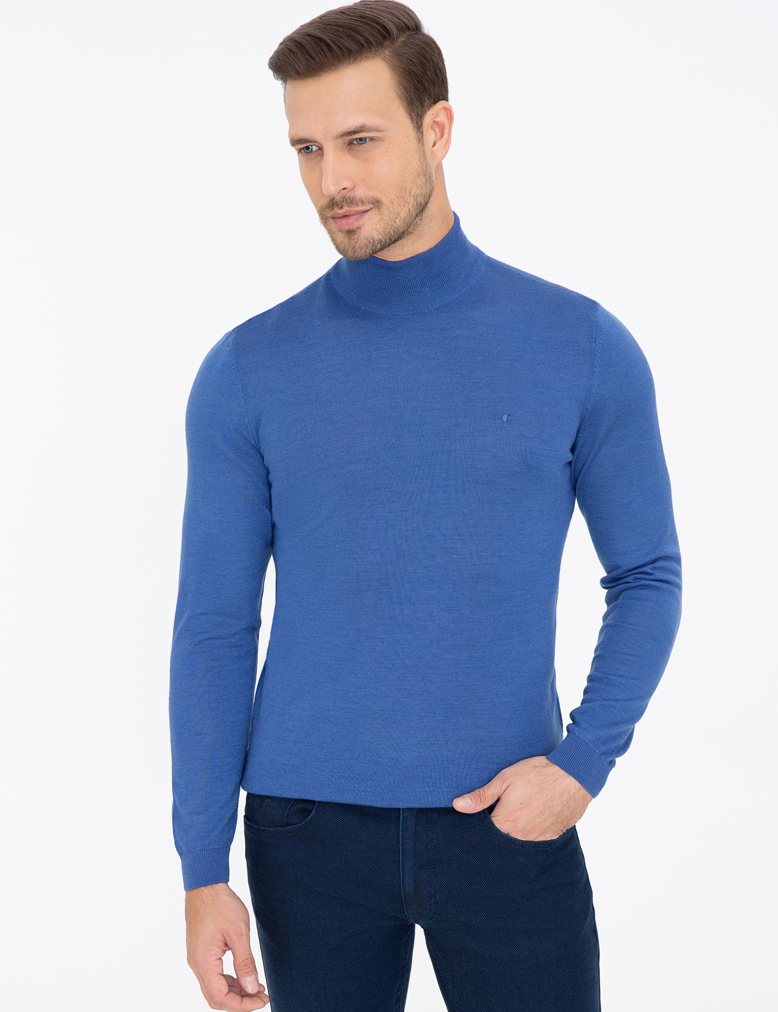 Mavi Regular Fit Yarım Balıkçı Basic Triko Kazak - 50237040218
