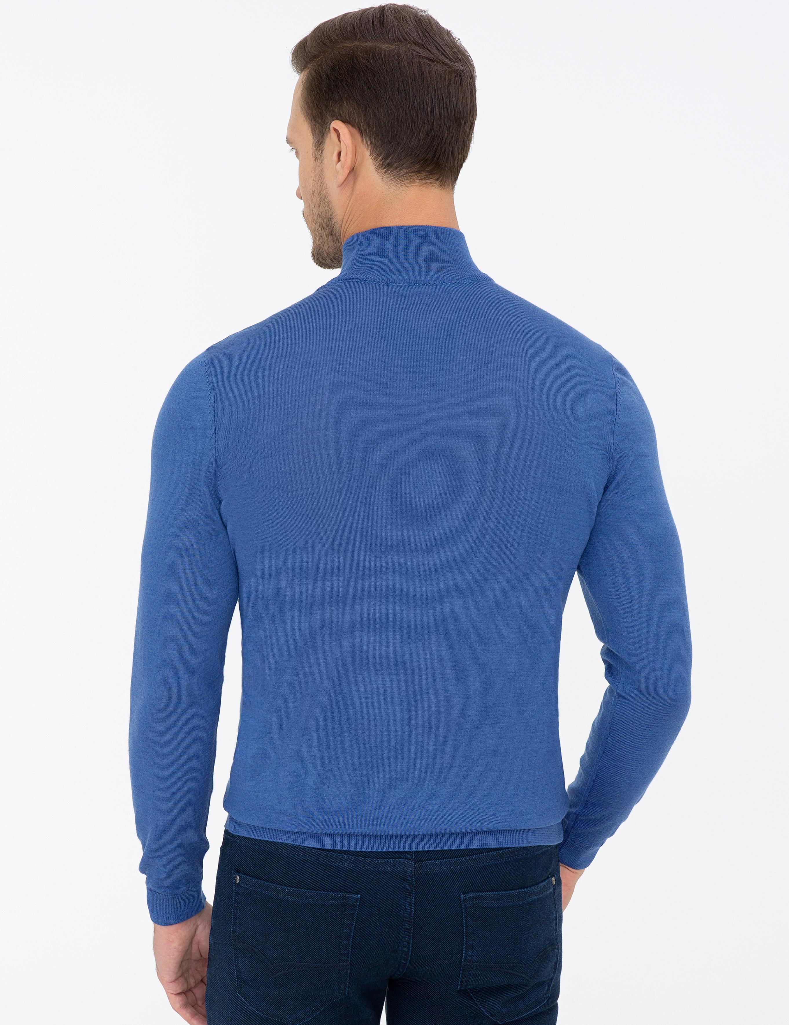 Mavi Regular Fit Yarım Balıkçı Basic Triko Kazak - 50237040218