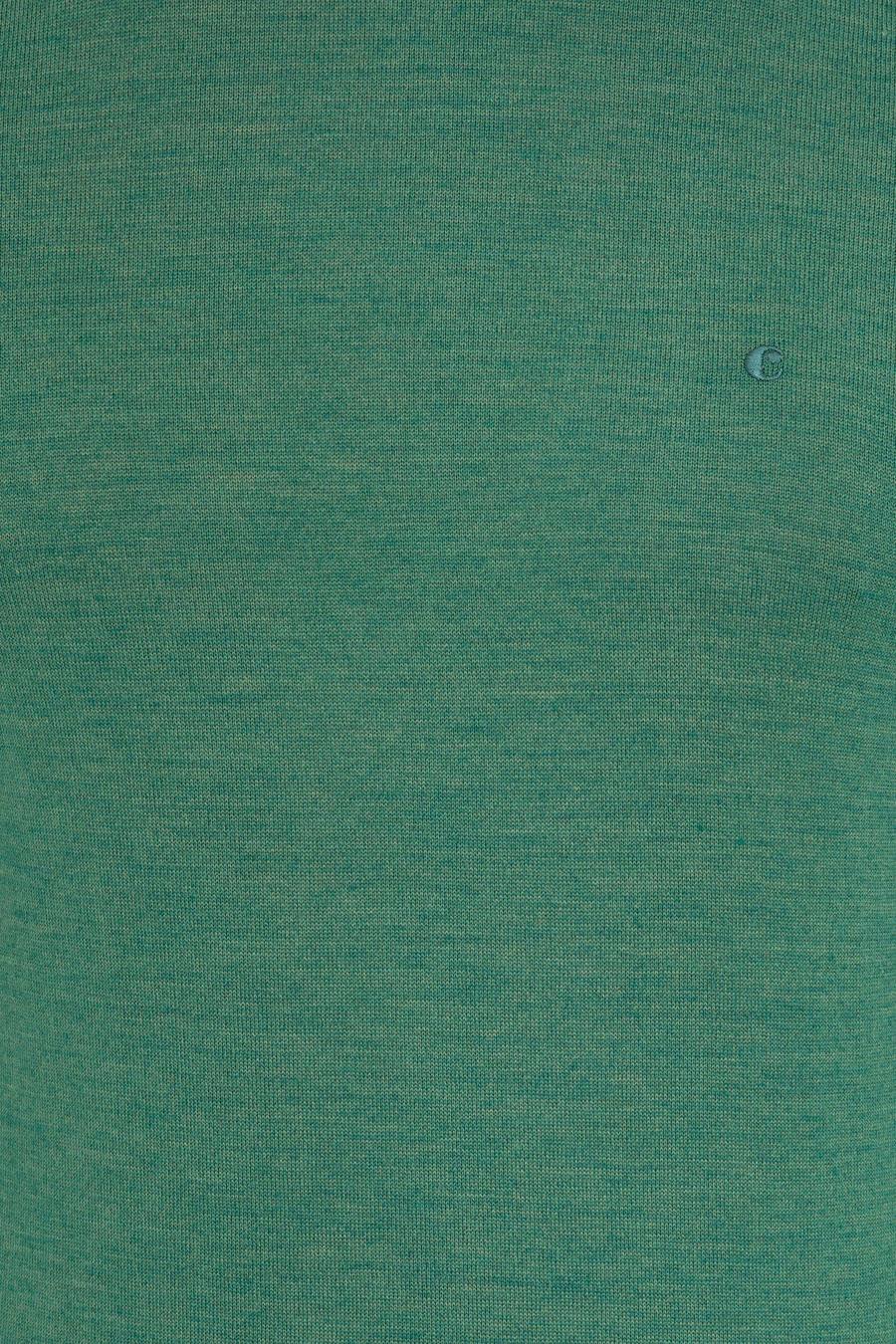 Açık Yeşil Slim Fit Yarım Balıkçı Basic Triko Kazak - 50237040250