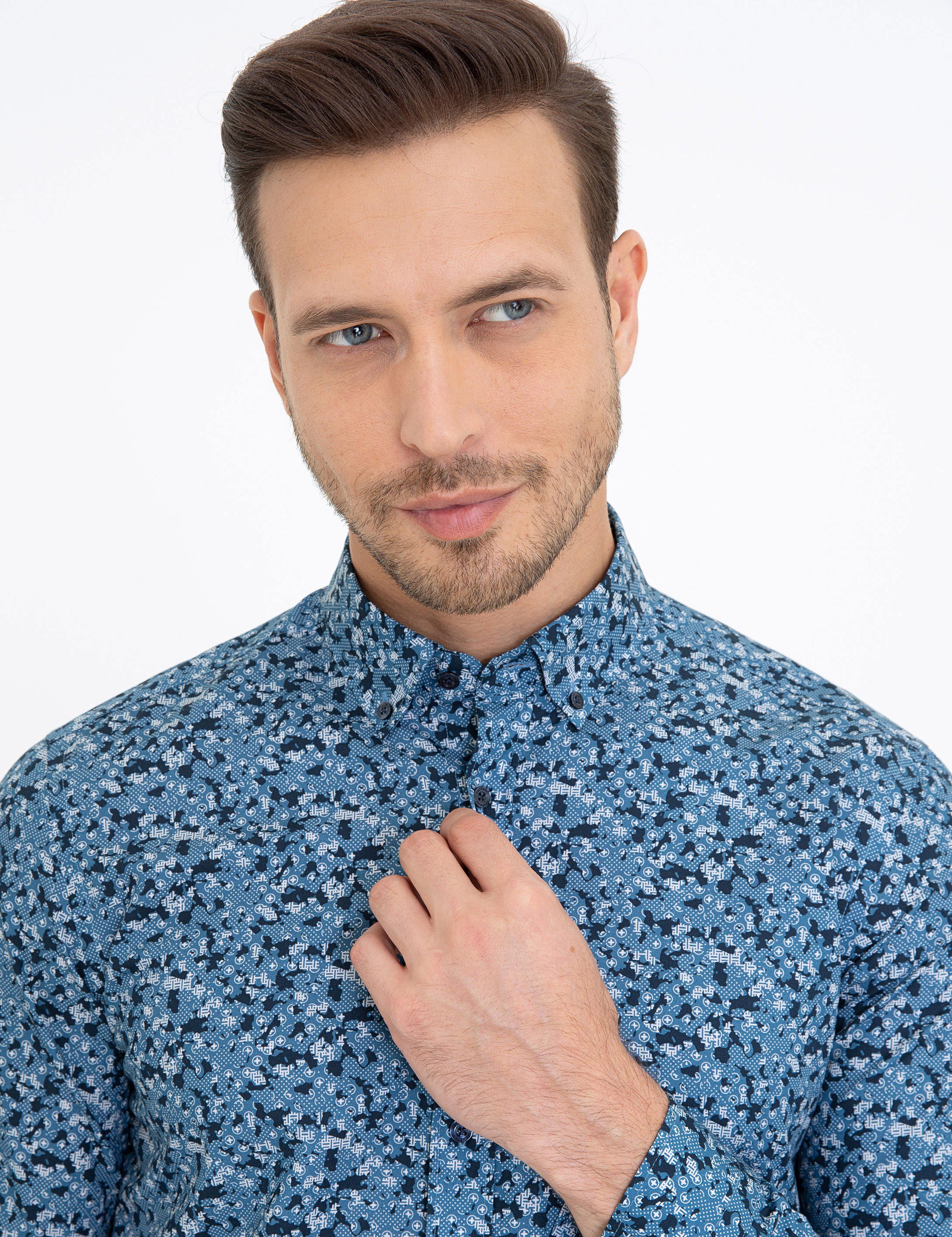 Saks Slim Fit Uzun Kollu Gömlek - 50239716028