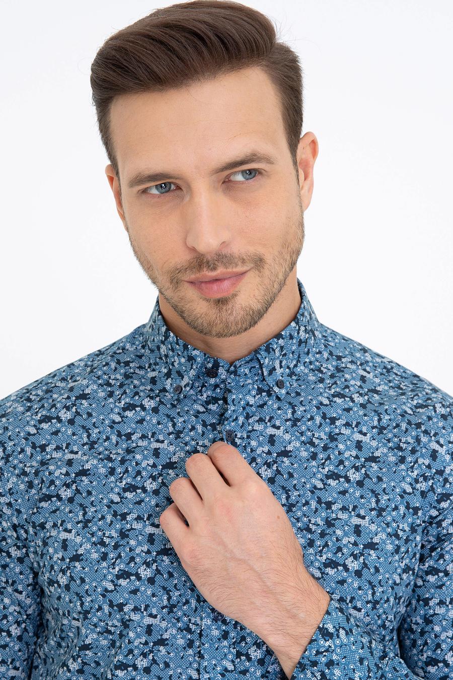 Saks Slim Fit Uzun Kollu Gömlek - 50239716028