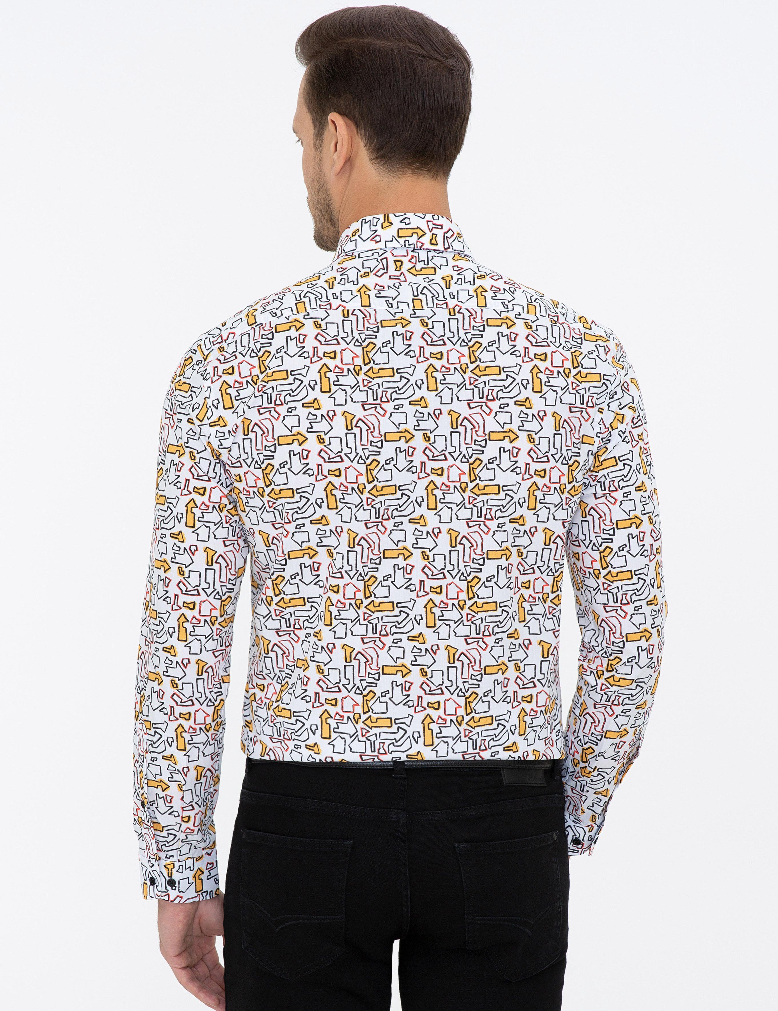 Beyaz Slim Fit Uzun Kollu Gömlek - 50239720027