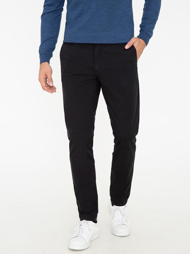 Antrasit Slim Fit Kanvas Pantolon
