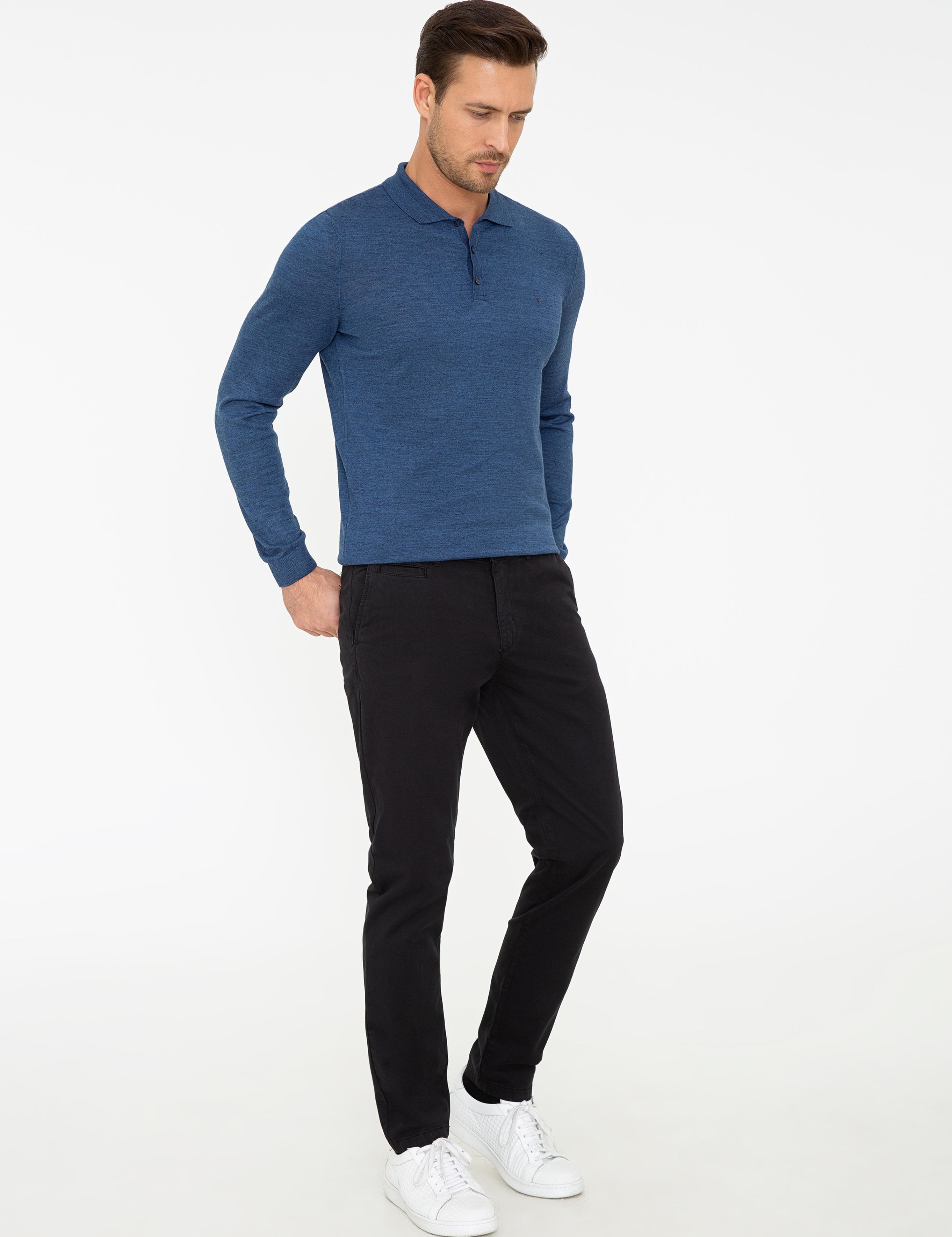 Antrasit Slim Fit Kanvas Pantolon - 50240505293