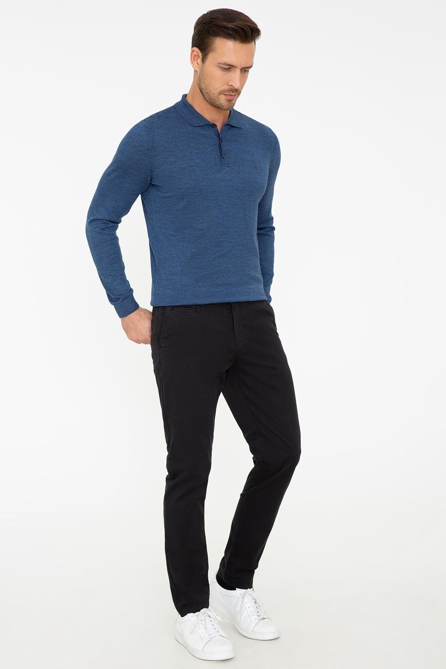 Antrasit Slim Fit Kanvas Pantolon - 50240505293