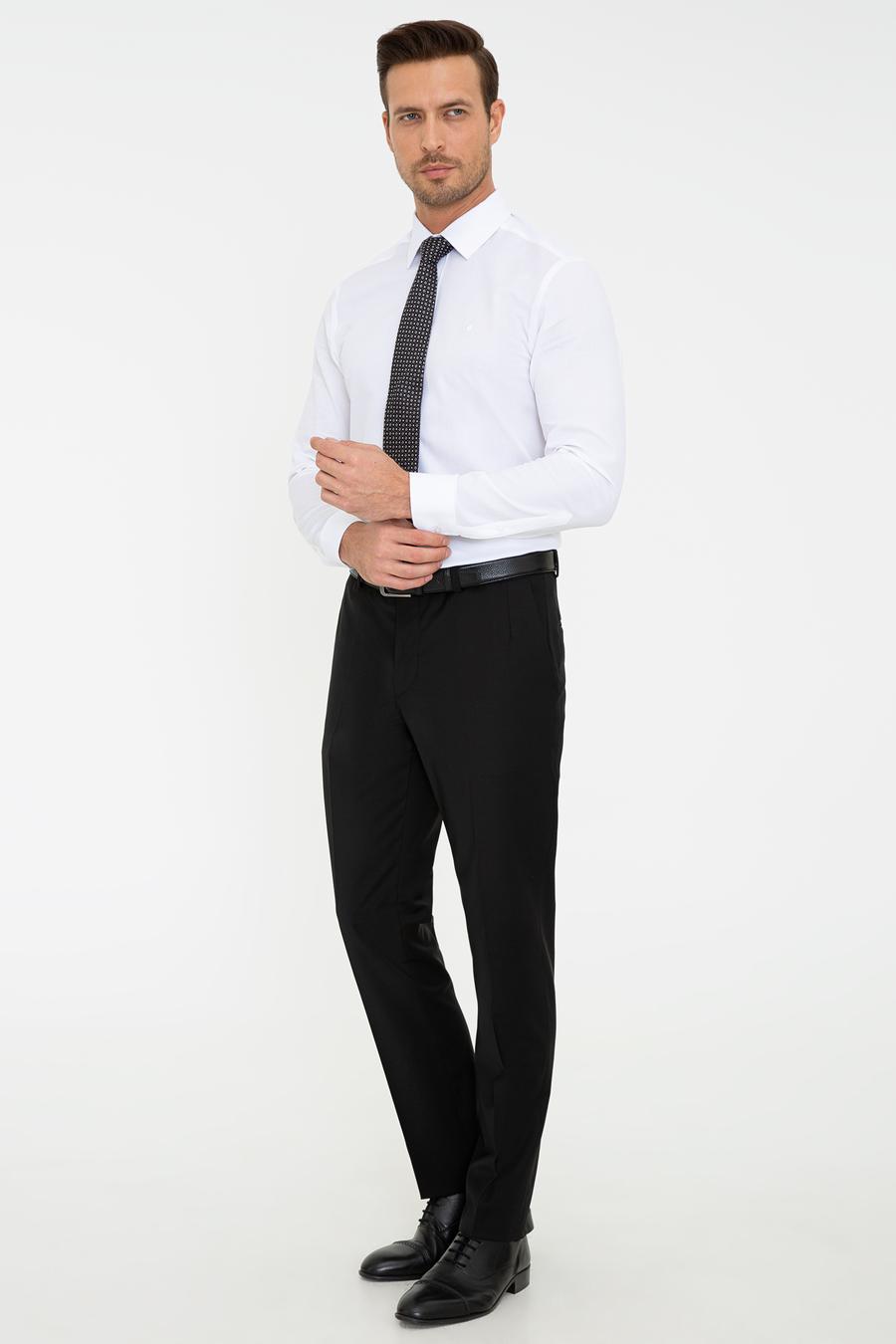 Siyah Slim Fit Kumaş Pantolon - 50242891017