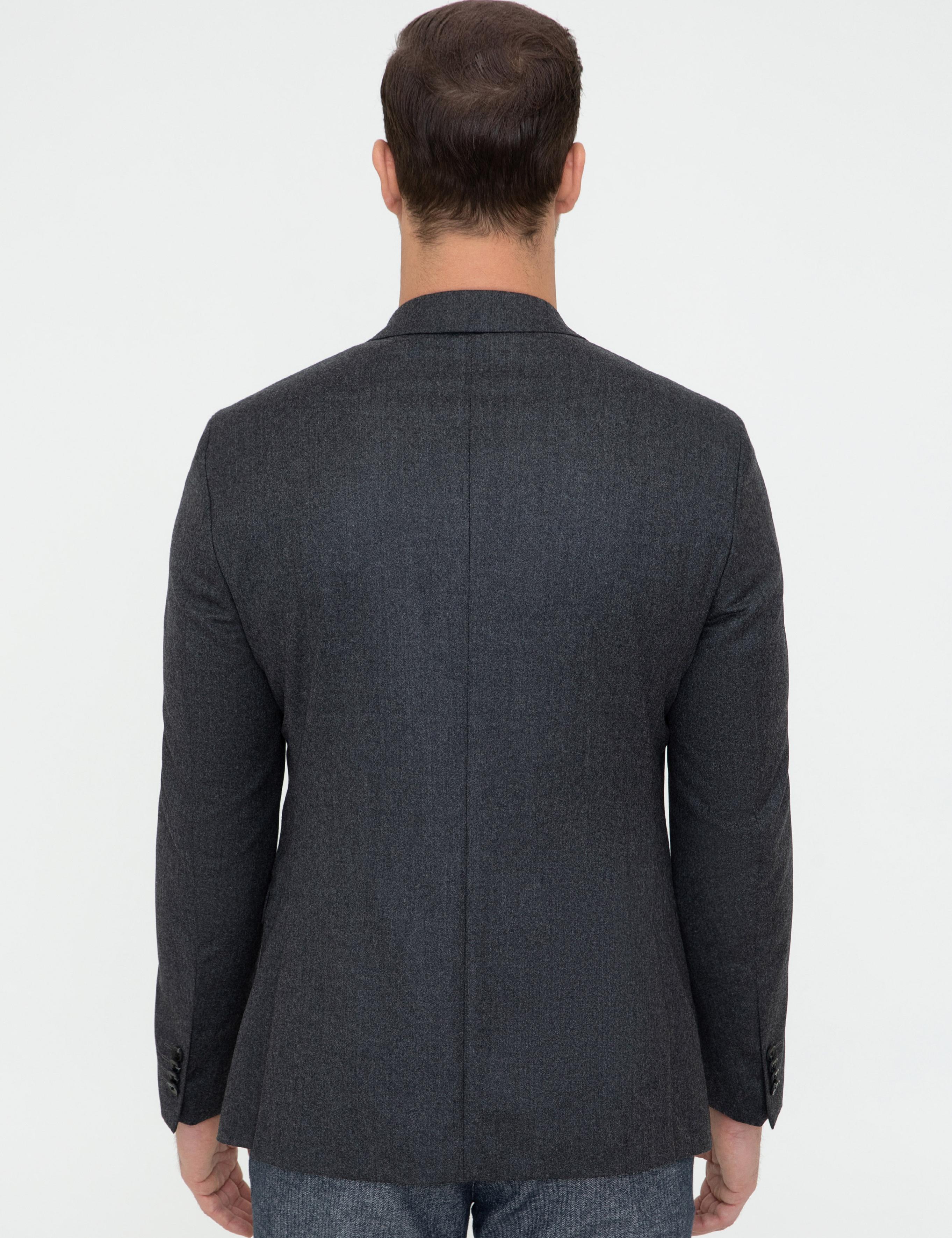 Antrasit Slim Fit Yün Ceket - 50242804011