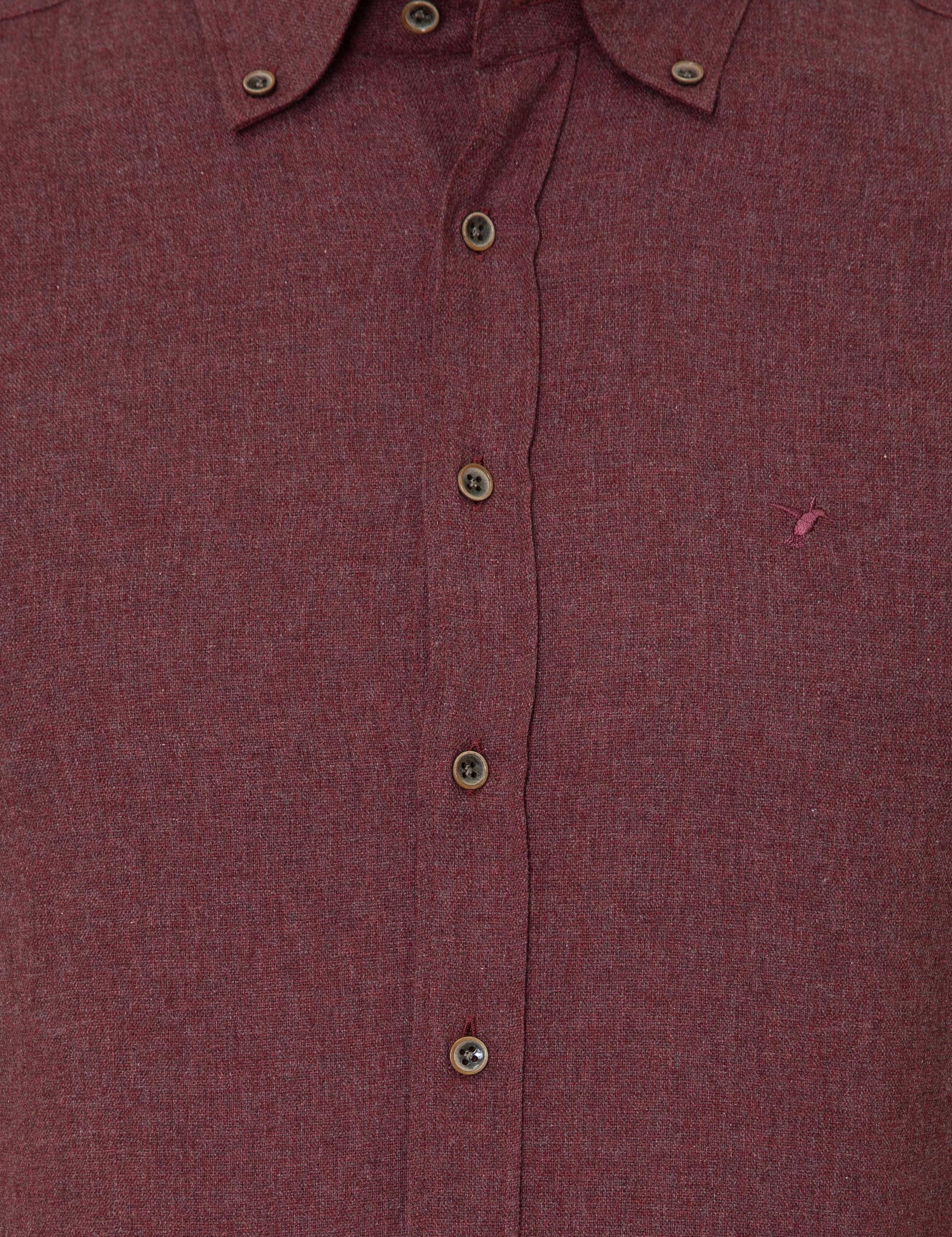 Bordo Slim Fit Uzun Kollu Gömlek - 50242869225