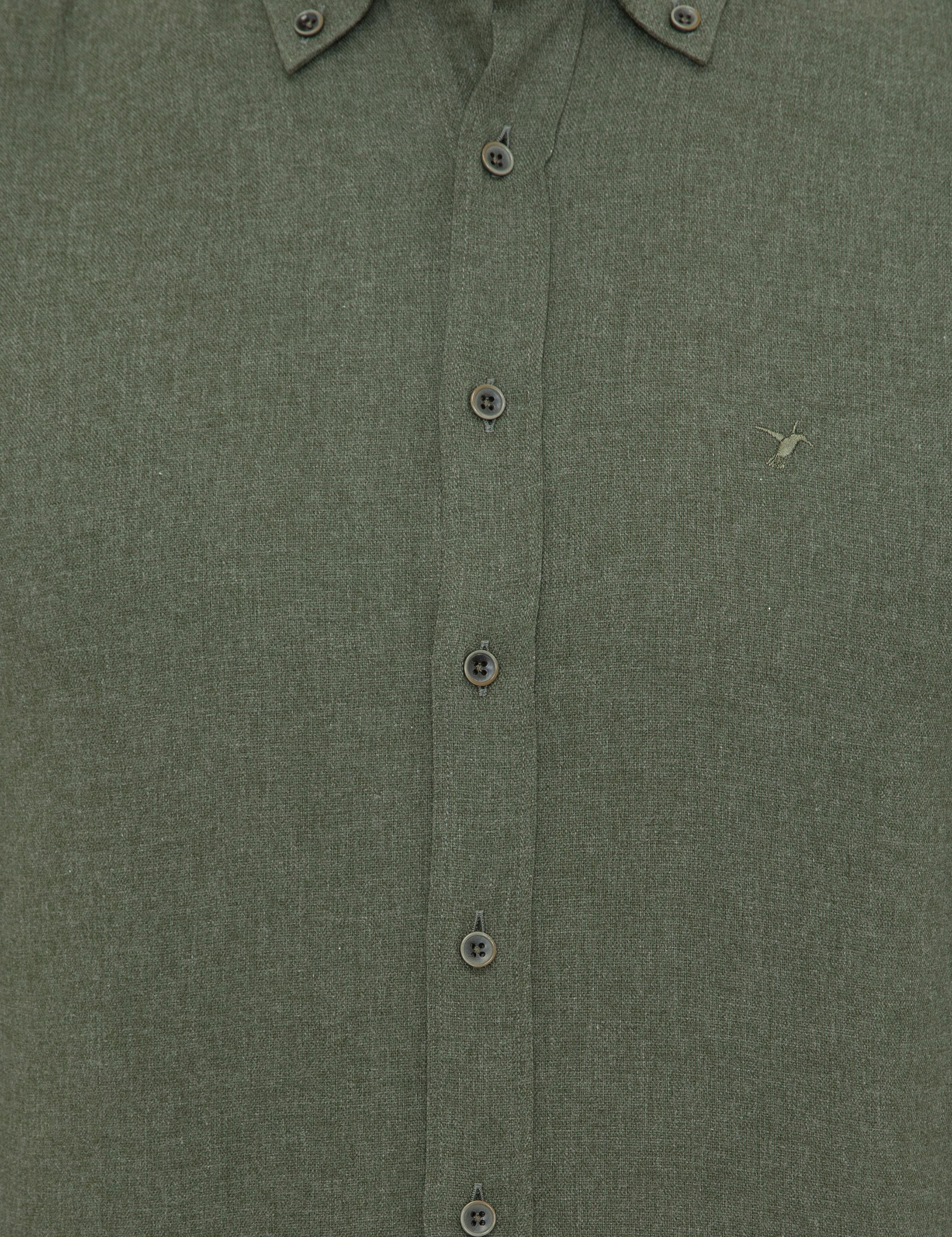Koyu Yeşil Slim Fit Uzun Kollu Gömlek - 50242869293