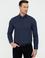 Lacivert Slim Fit Uzun Kollu Gömlek