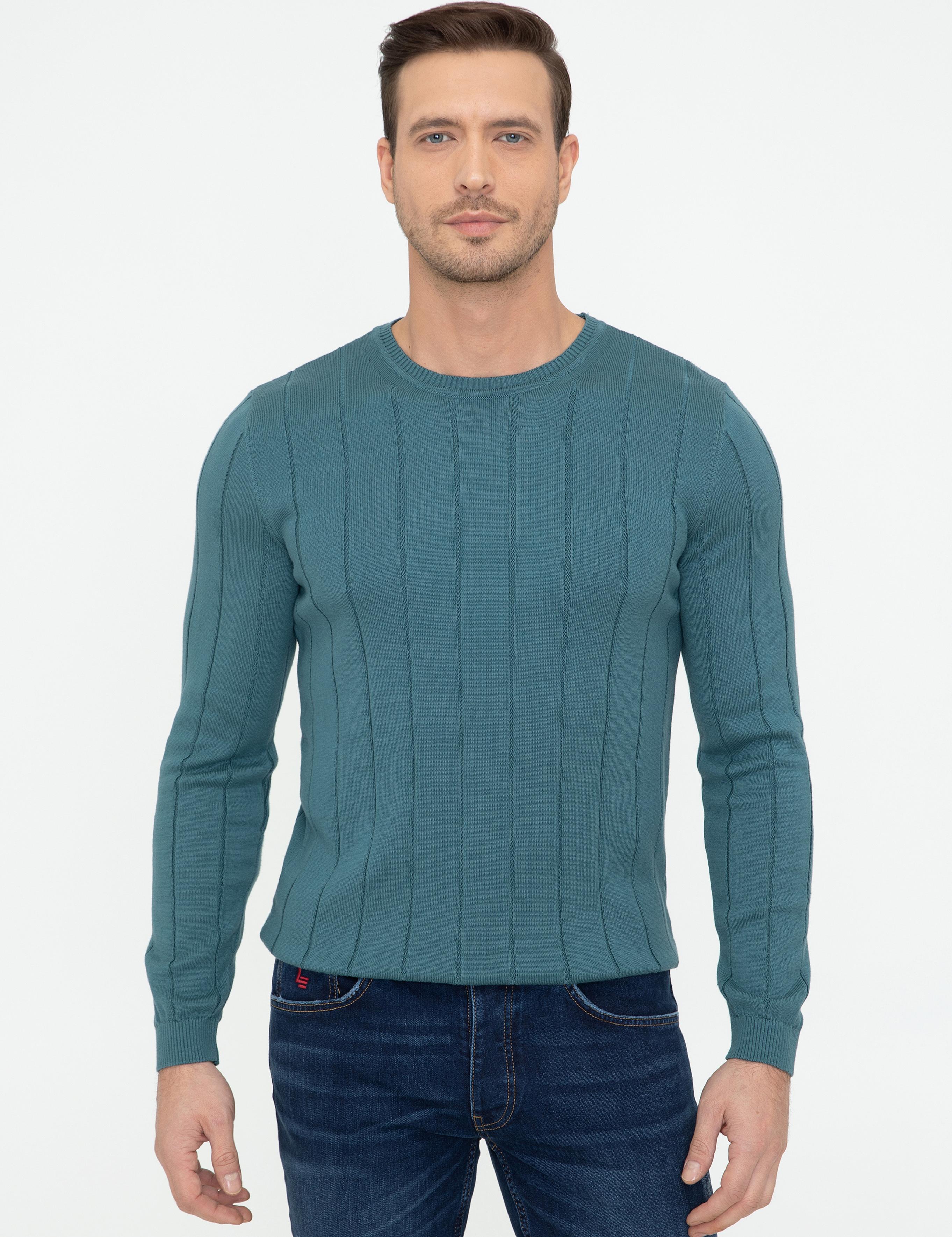 Sax Slim Fit Bisiklet Yaka Triko Kazak - 50240208056