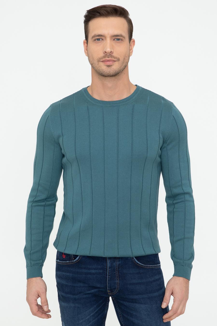 Sax Slim Fit Bisiklet Yaka Triko Kazak - 50240208056