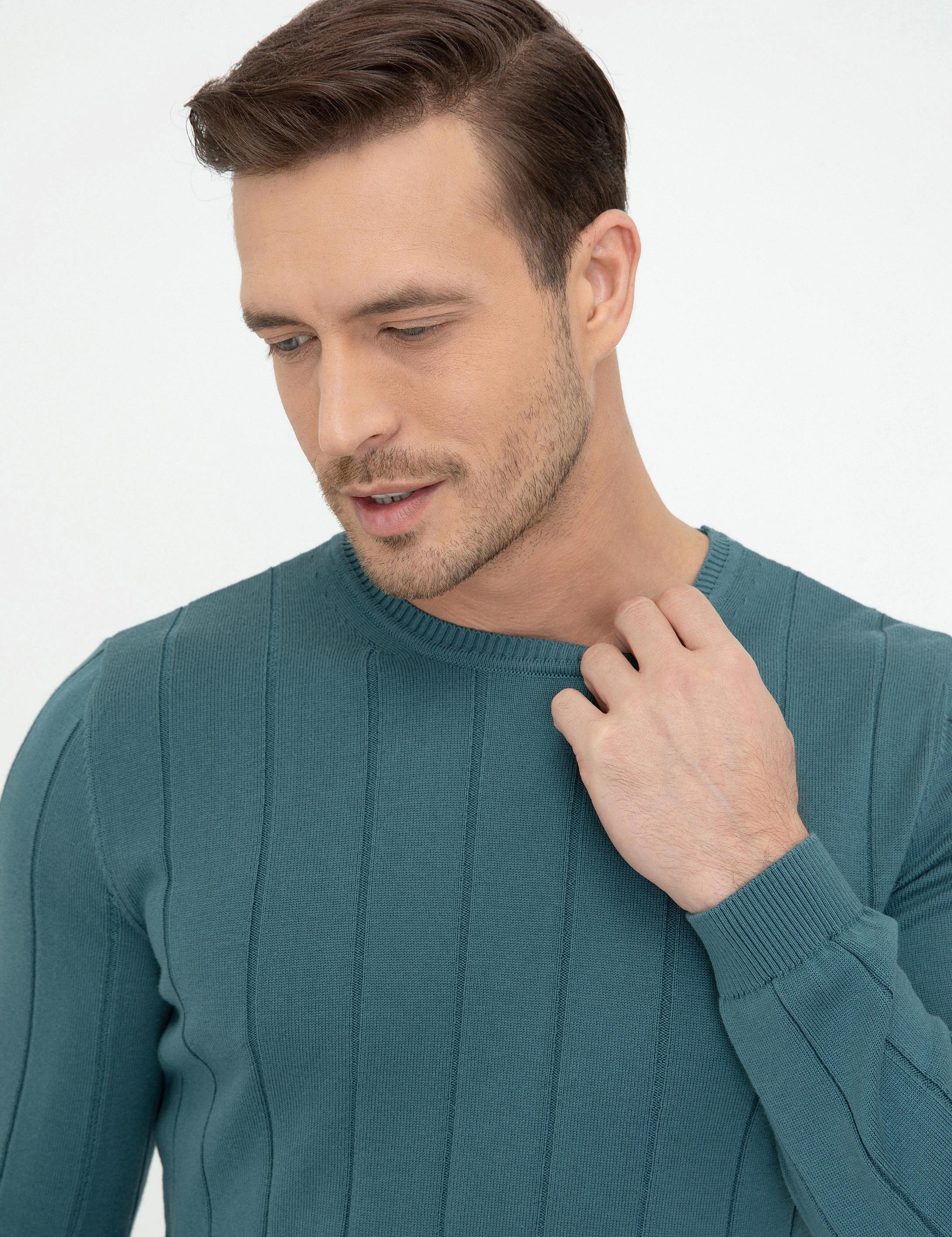 Sax Slim Fit Bisiklet Yaka Triko Kazak - 50240208056