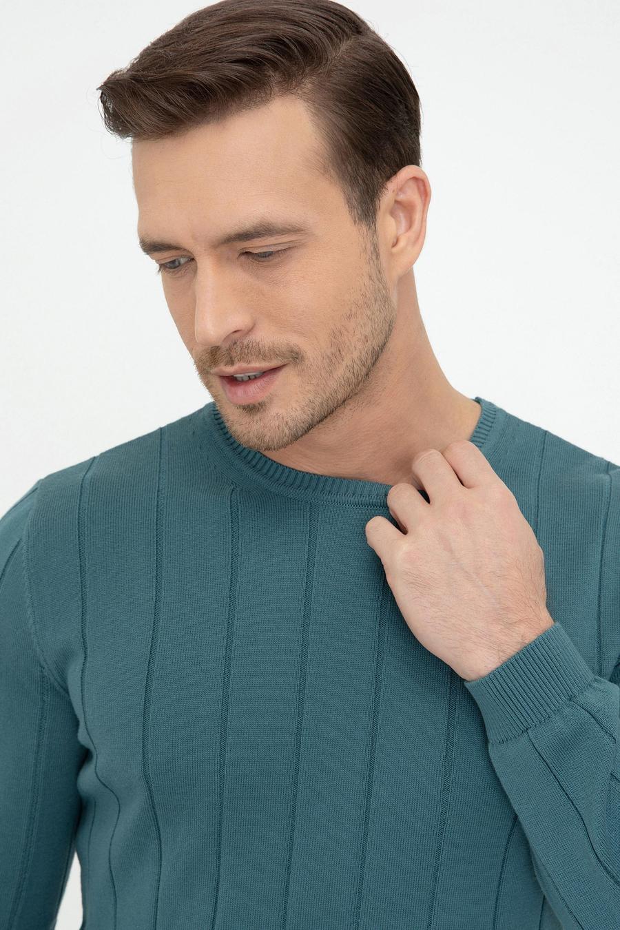 Sax Slim Fit Bisiklet Yaka Triko Kazak - 50240208056