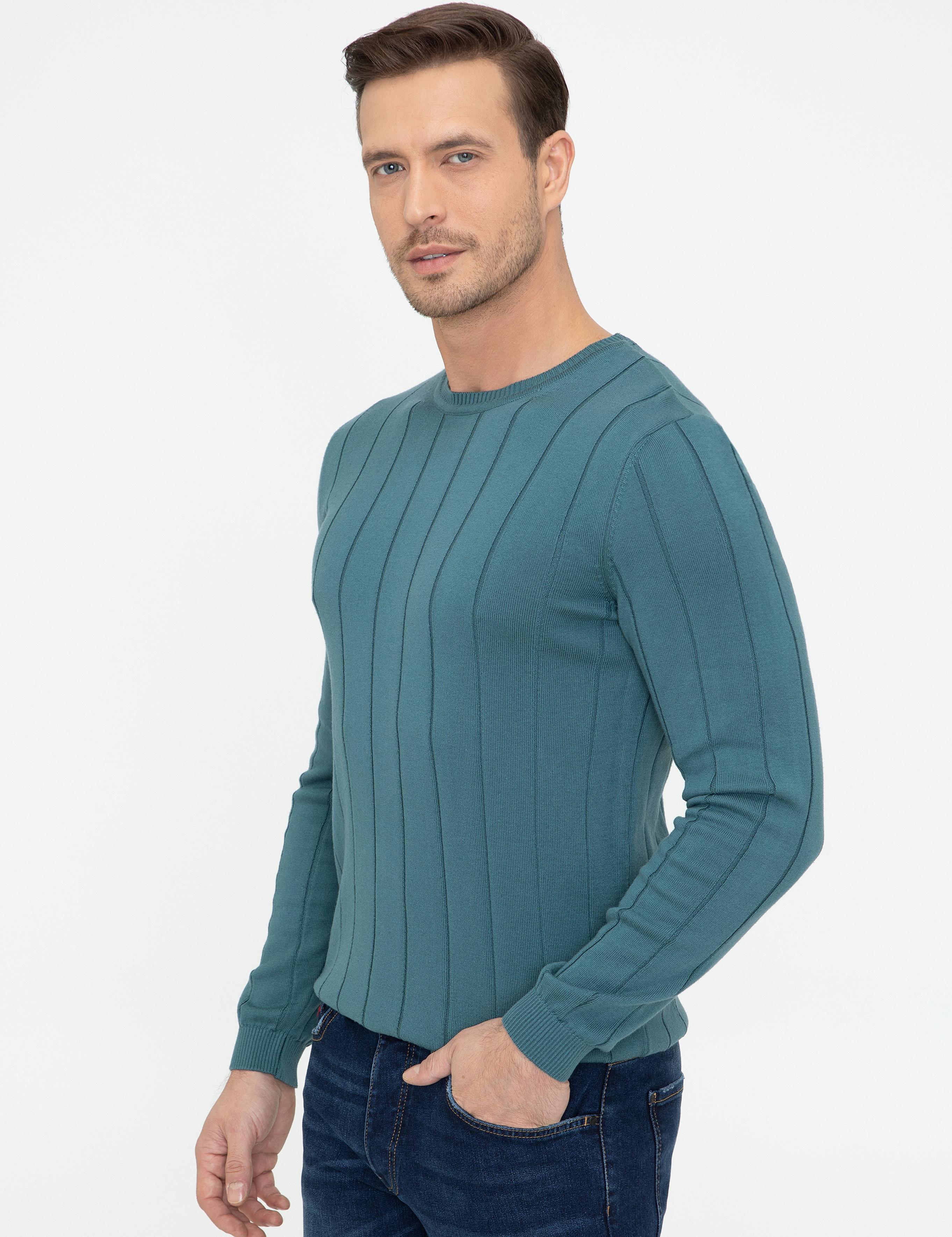 Sax Slim Fit Bisiklet Yaka Triko Kazak - 50240208056