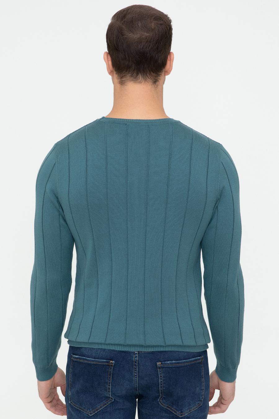 Sax Slim Fit Bisiklet Yaka Triko Kazak - 50240208056