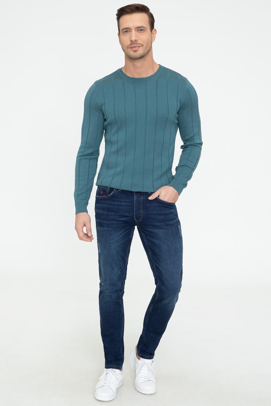 Sax Slim Fit Bisiklet Yaka Triko Kazak - 50240208056