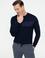 Lacivert Slim Fit Bisiklet Yaka Triko Kazak