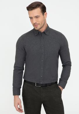 Siyah Slim Fit Uzun Kollu Gömlek