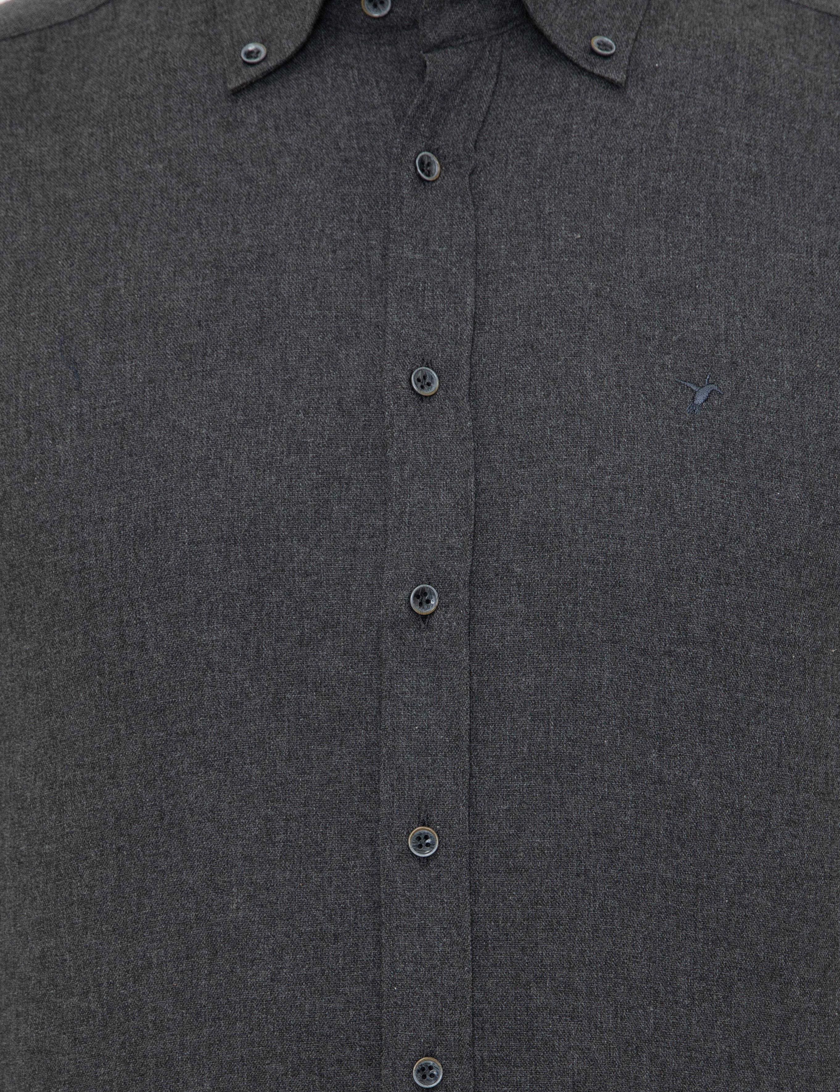 Siyah Slim Fit Uzun Kollu Gömlek - 50242869280