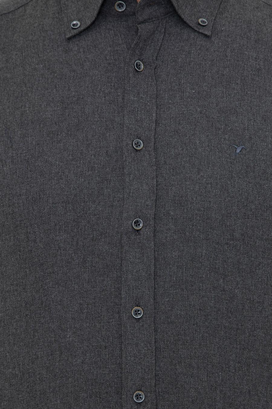Siyah Slim Fit Uzun Kollu Gömlek - 50242869280