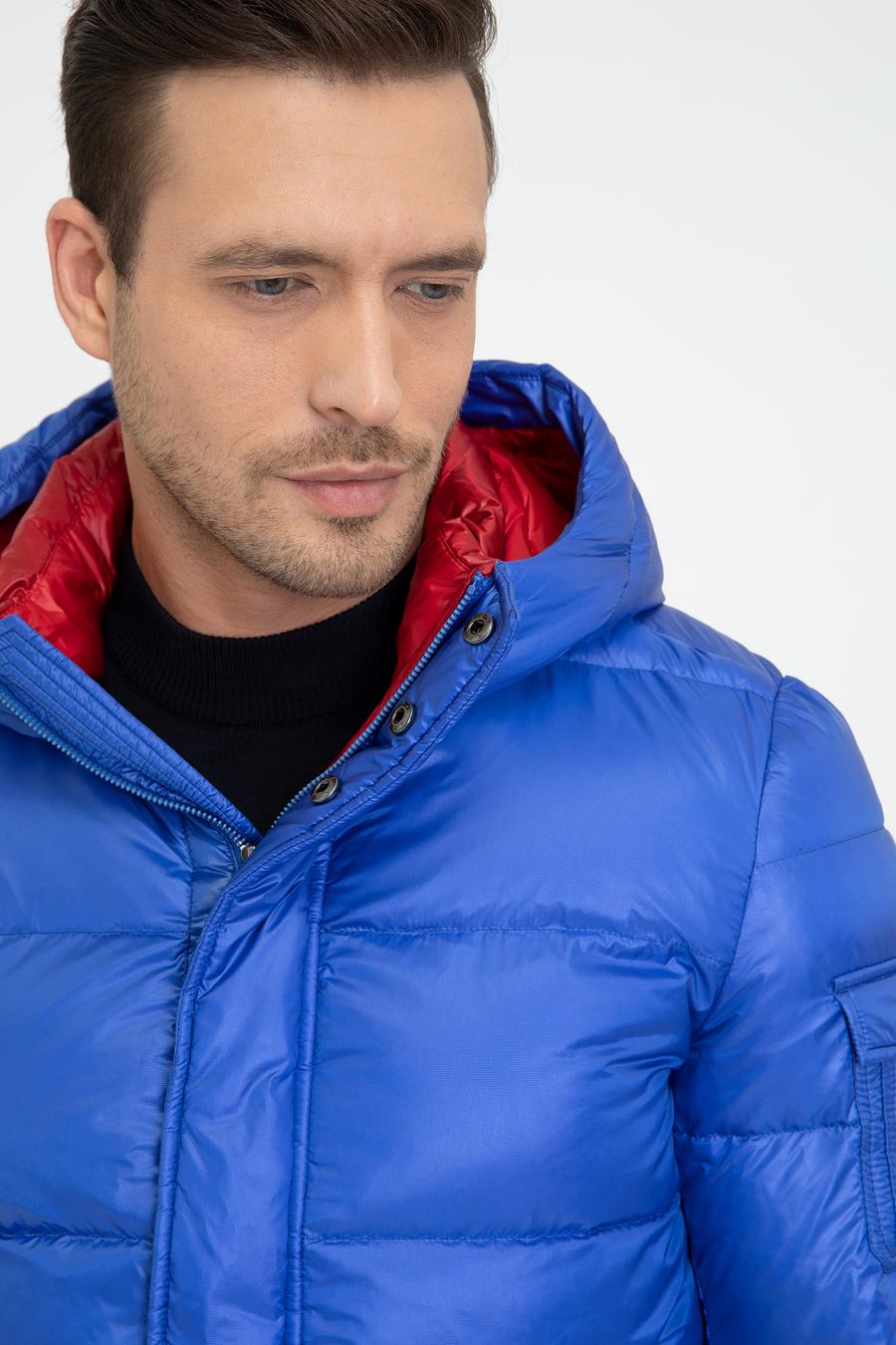Sax Mavi Kapüşonlu Kaz Tüyü Mont 50243567 | Cacharel