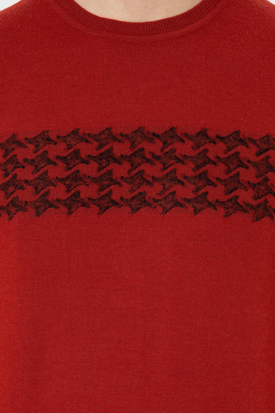 Kiremit Slim Fit Bisiklet Yaka Triko Kazak - 50241722018