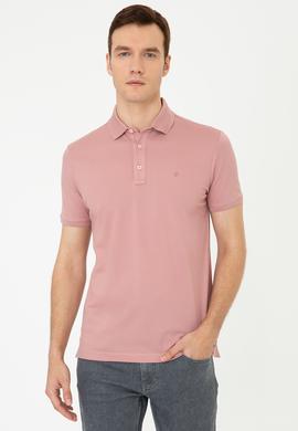 Pudra Polo Yaka Slim Fit Basic Merserize T-shirt