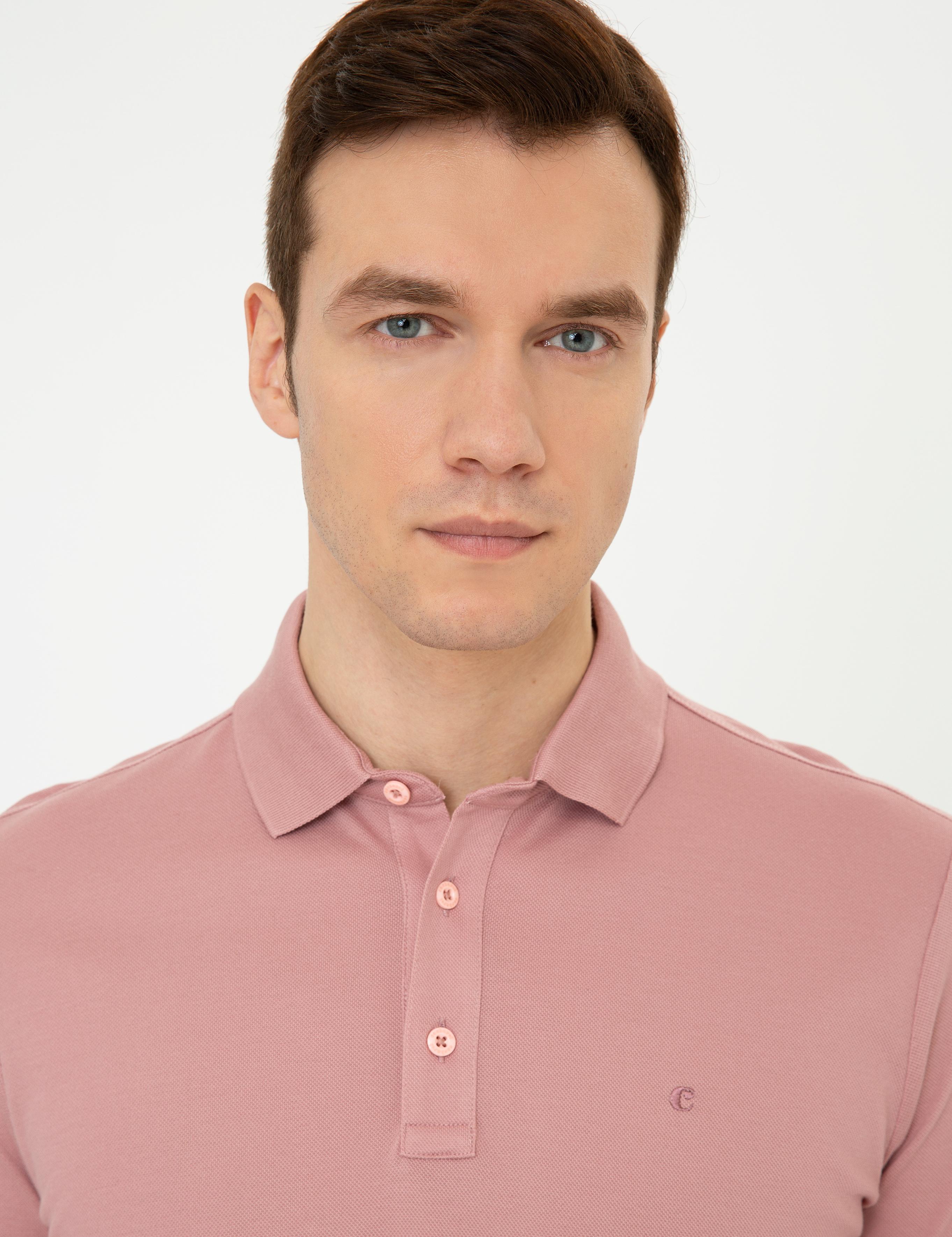 Pudra Polo Yaka Slim Fit Basic Merserize T-shirt - 50250172044