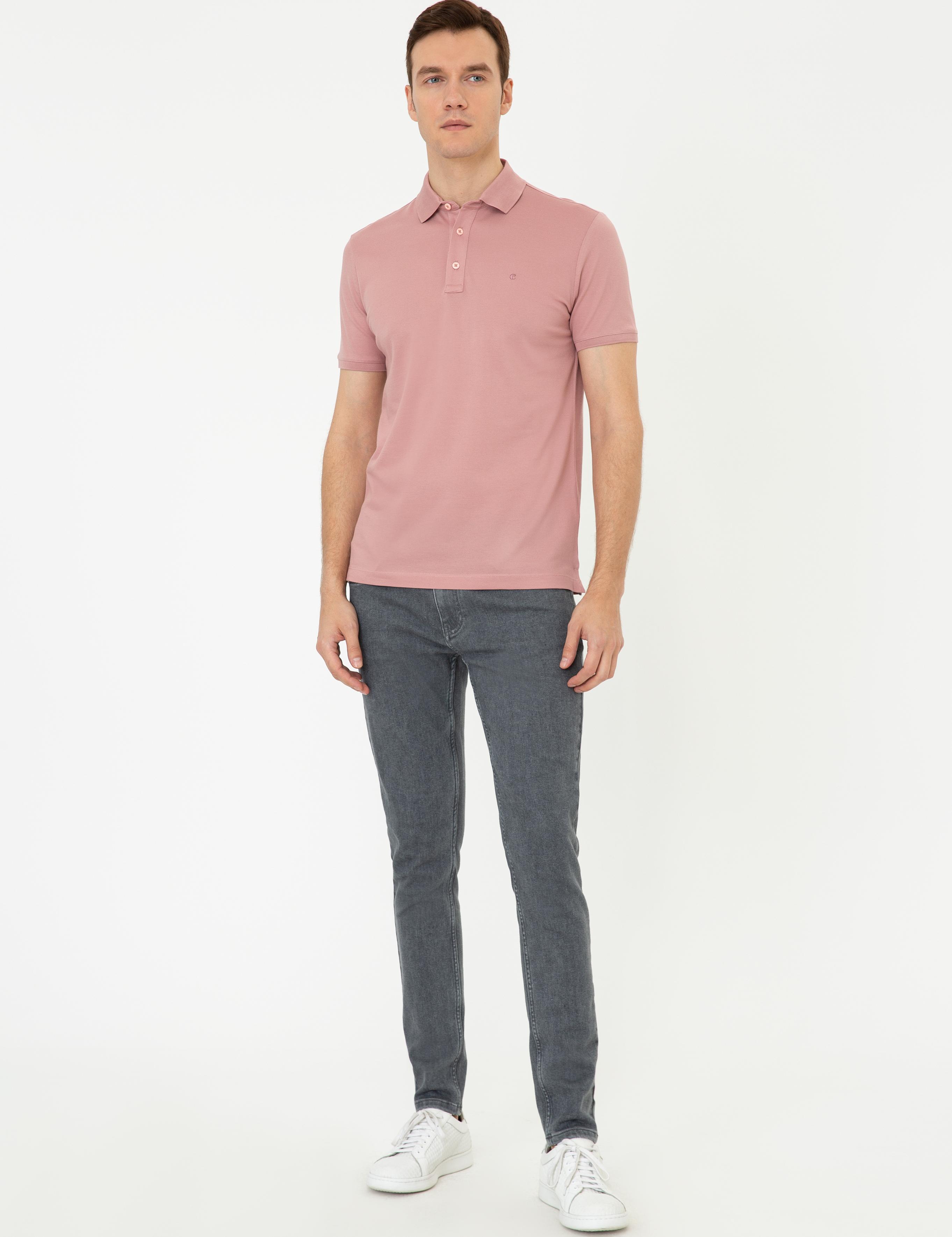Pudra Polo Yaka Slim Fit Basic Merserize T-shirt - 50250172044